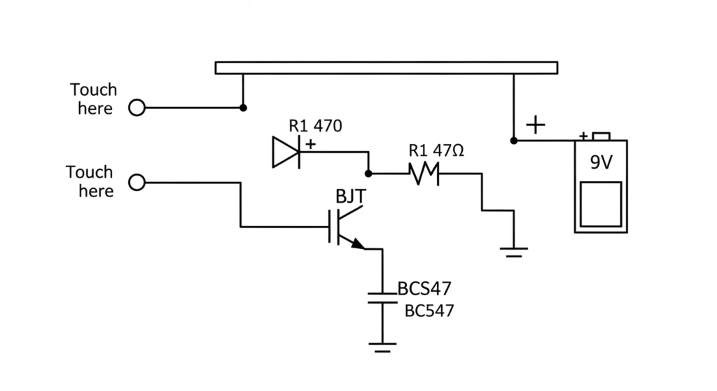 Touch sensor circuit diagram