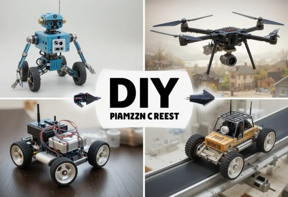 DIY electronics projects collage