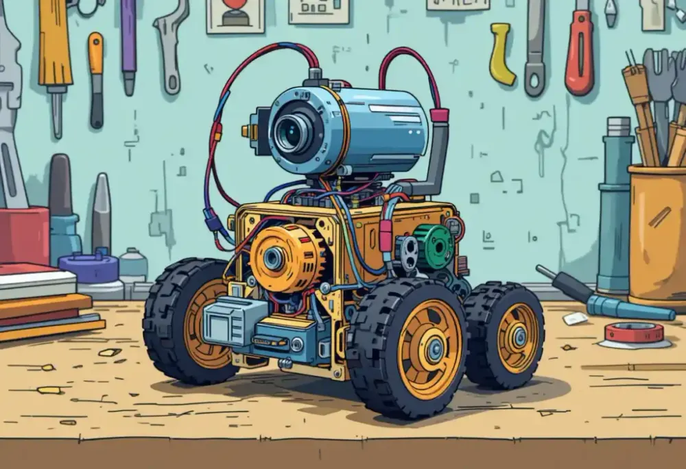 DC motor in a DIY robot