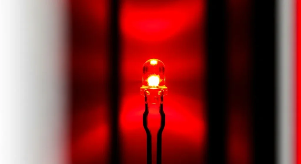 LED manufacturing process showing semiconductor wafer, LED chip die, wire bonding, and epo