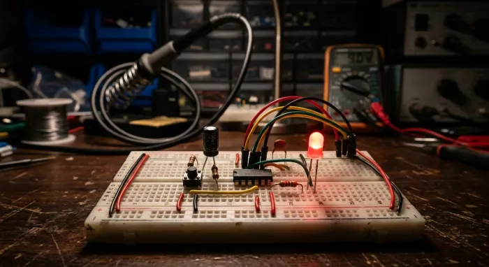 555 Timer Monostable Mode